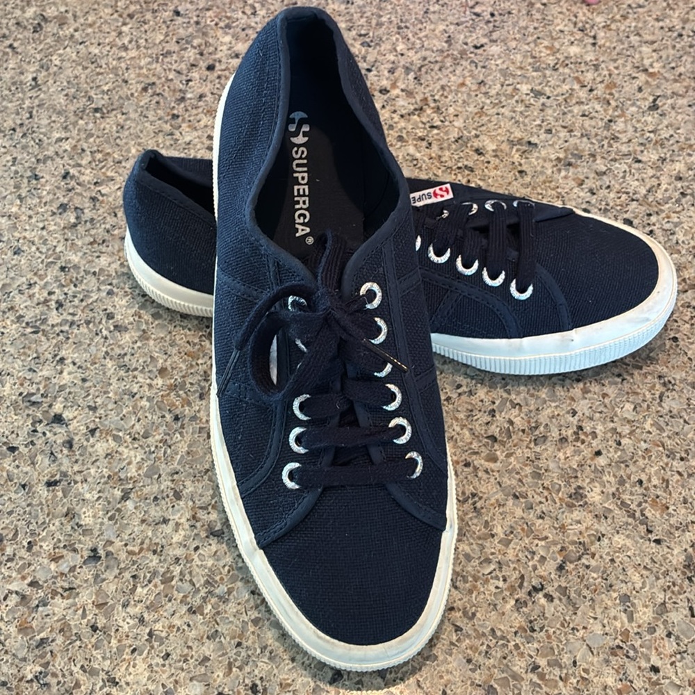 9W/7.5M (EU 40) Superga 2750 Cotu Classic Sneakers - Navy White - Picture 8 of 9